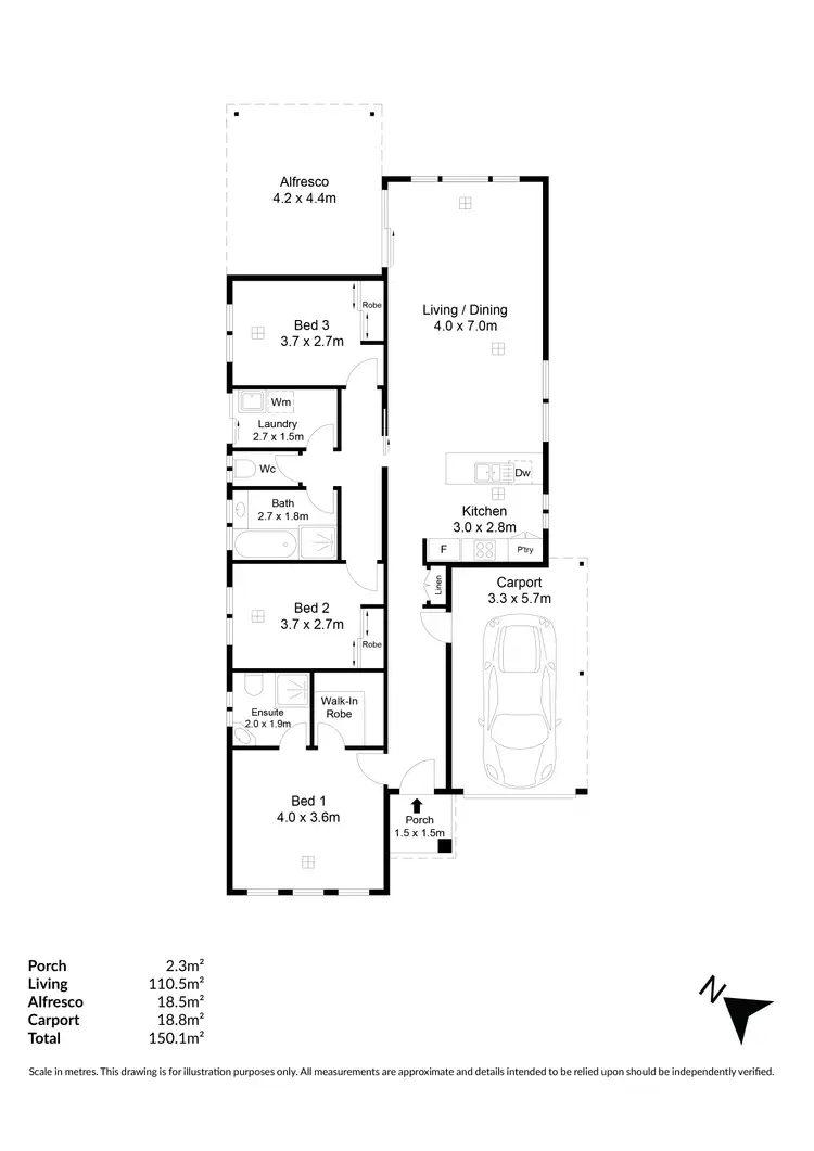 Floorplan of Homely house listing, 2B Tindara Avenue, Windsor Gardens SA 5087