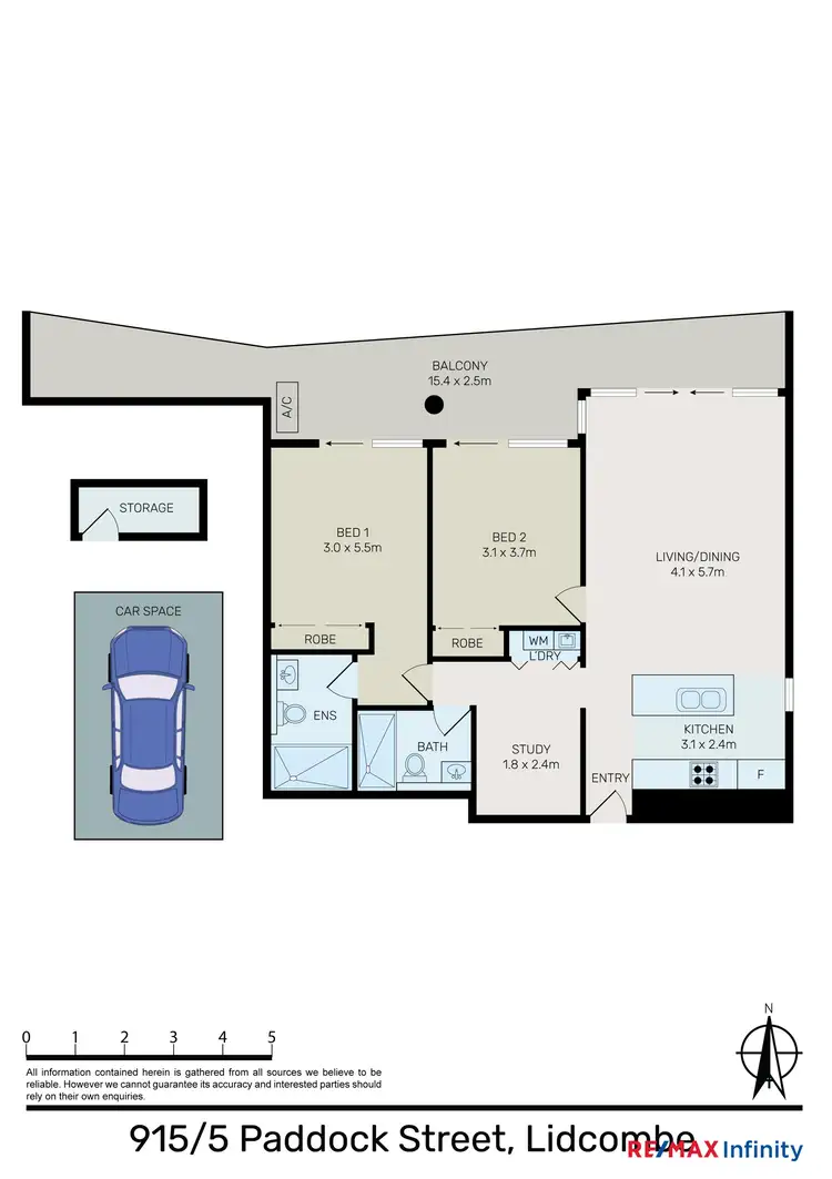 Floorplan of Homely apartment listing, 915/5 Paddock Street, Lidcombe NSW 2141
