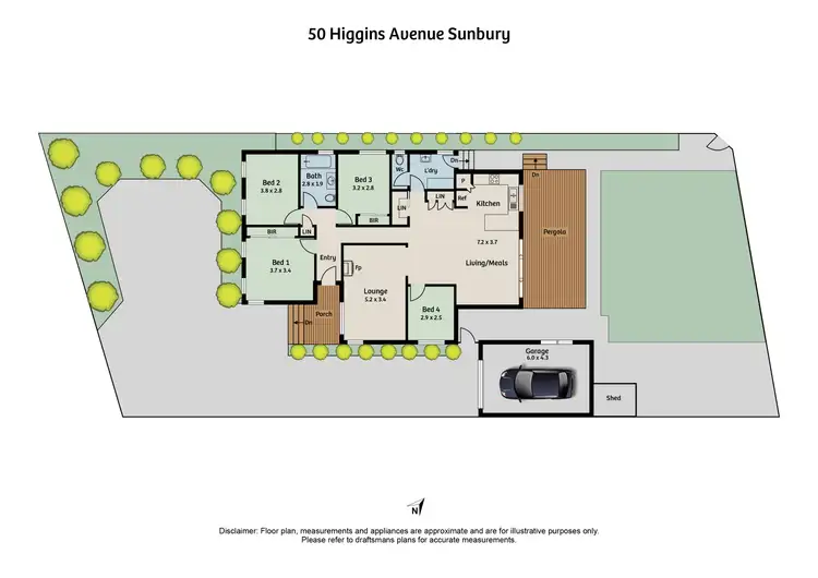 Floorplan of Homely house listing, 50 Higgins Avenue, Sunbury VIC 3429