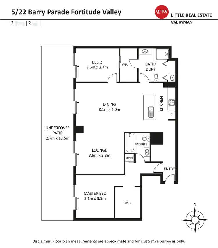 Floorplan of Homely unit listing, 5/22 Barry Parade, Fortitude Valley QLD 4006