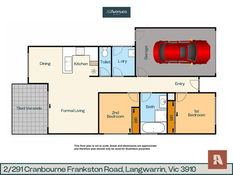 Floorplan of Homely unit listing, 2/291 Cranbourne-Frankston Road, Langwarrin VIC 3910