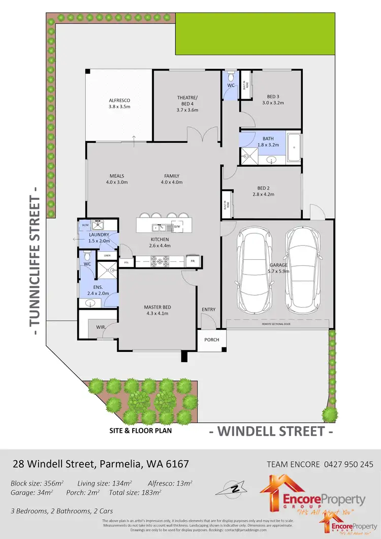 Floorplan of Homely house listing, 28 Windell Street, Parmelia WA 6167