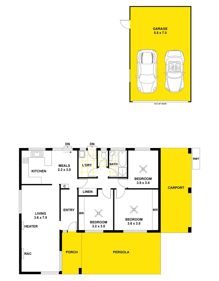 Floorplan of Homely house listing, 18 Gifford Terrace, Seaford SA 5169