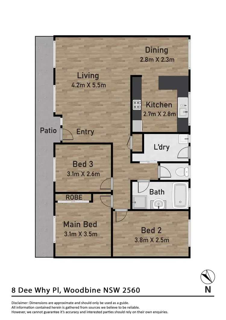 Floorplan of Homely house listing, 8 Dee Why Place, Woodbine NSW 2560