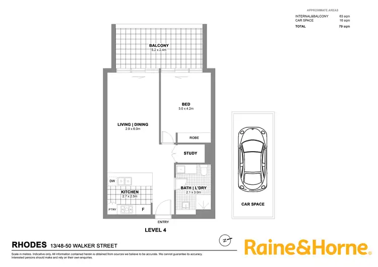 Floorplan of Homely apartment listing, 13/50 Walker Street, Rhodes NSW 2138