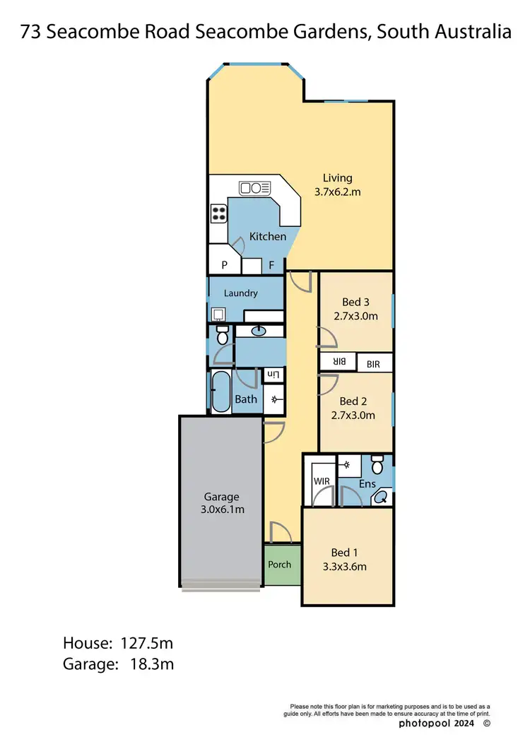 Floorplan of Homely house listing, 73 Seacombe Road, Seacombe Gardens SA 5047