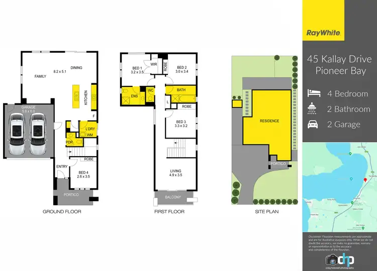 Floorplan of Homely house listing, 45 Kallay Drive, Pioneer Bay VIC 3984