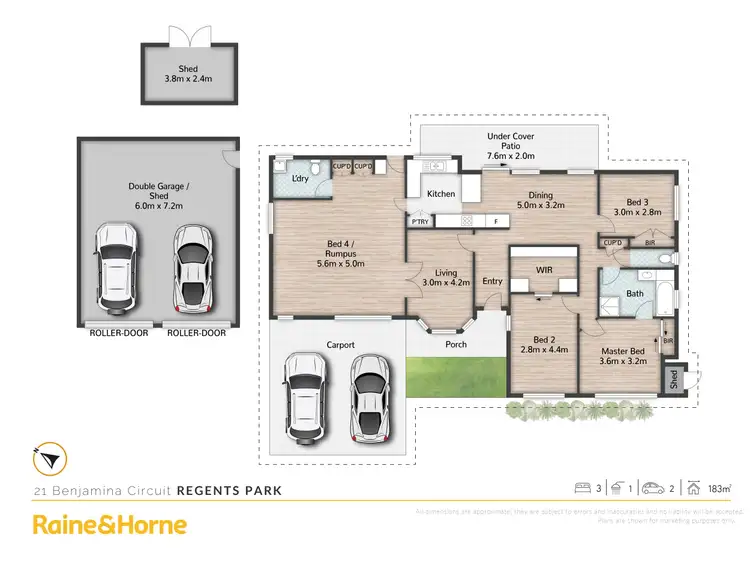 Floorplan of Homely house listing, 21 Benjamina Circuit, Regents Park QLD 4118