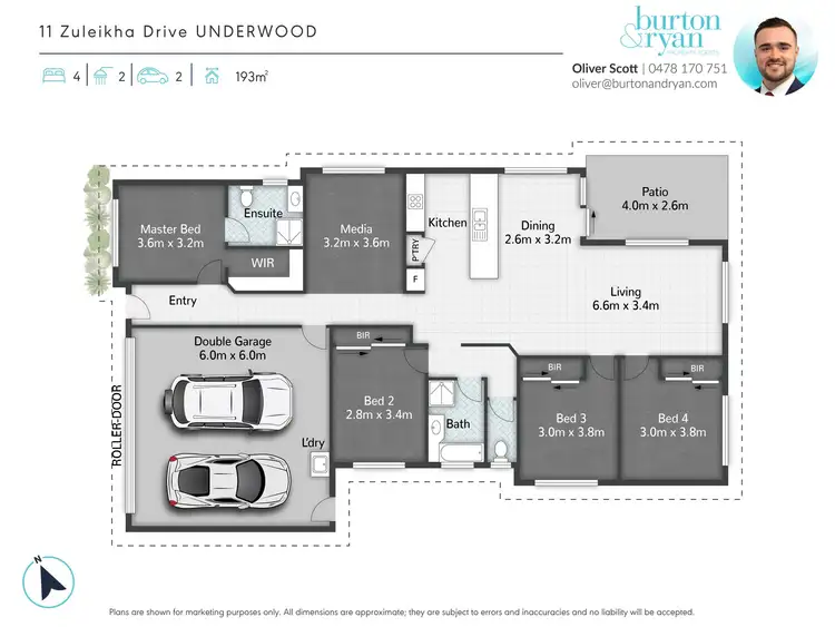 Floorplan of Homely house listing, 11 Zuleikha Drive, Underwood QLD 4119