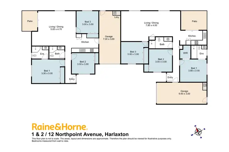 Floorplan of Homely semi-detached listing, 12 Northpoint Avenue, Harlaxton QLD 4350