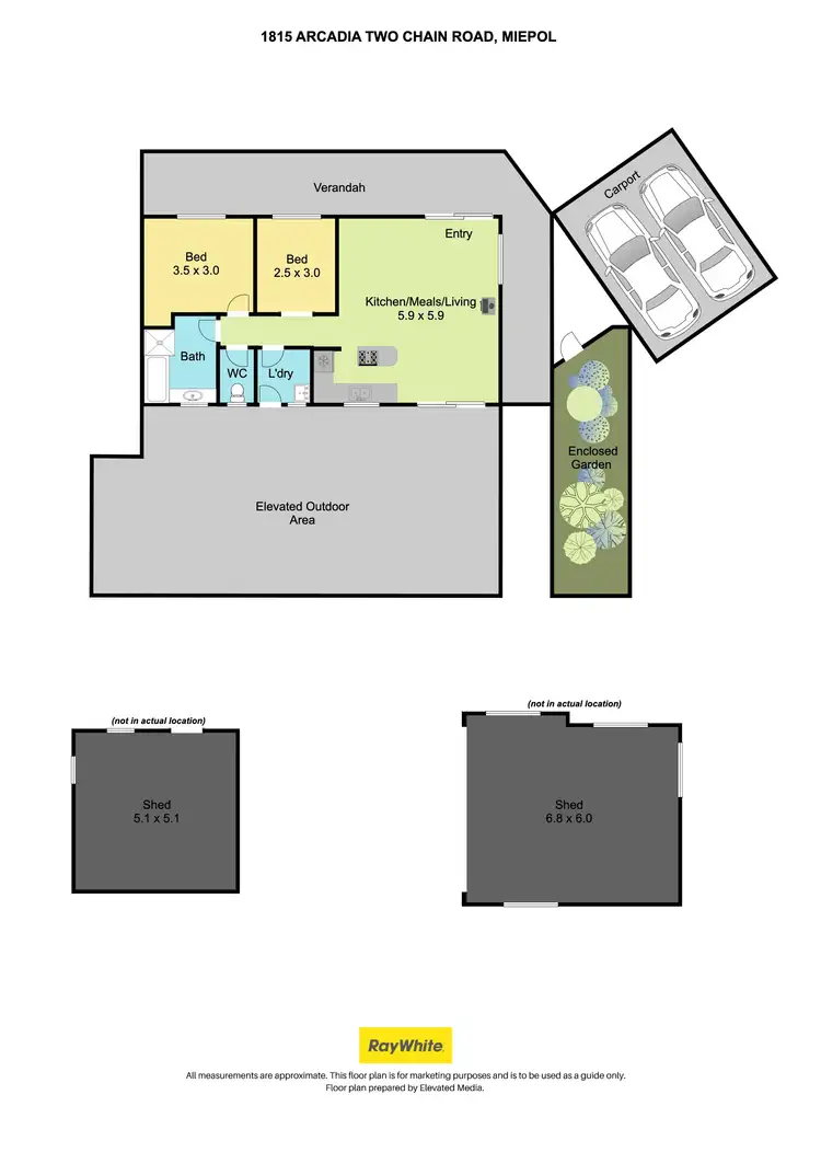 Floorplan of Homely house listing, 1815 Arcadia-Two Chain Road, Miepoll VIC 3666