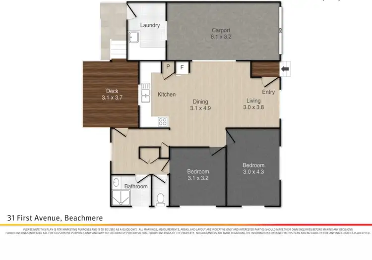 Floorplan of Homely house listing, 31 First Avenue, Beachmere QLD 4510