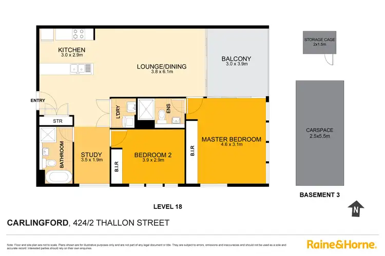 Floorplan of Homely unit listing, 424/2 Thallon Street, Carlingford NSW 2118