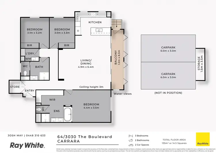 Floorplan of Homely apartment listing, 64/3030 The Boulevard, Carrara QLD 4211