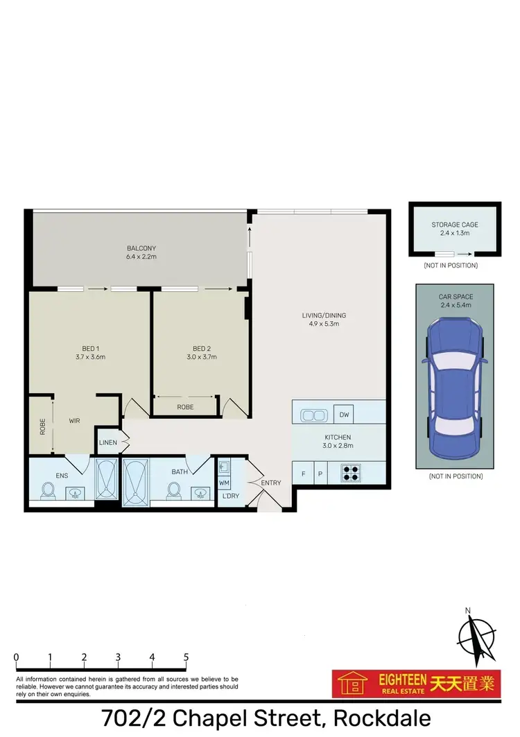 Floorplan of Homely apartment listing, 702/2 Chapel Street, Rockdale NSW 2216