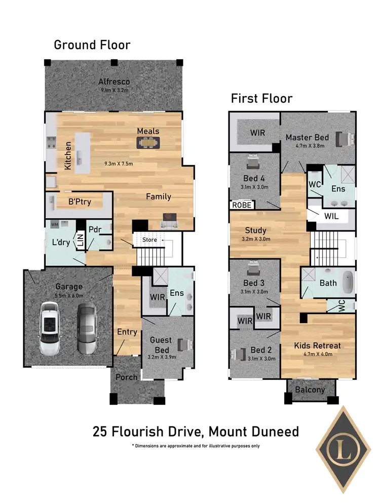 Floorplan of Homely house listing, 25 Flourish Drive, Mount Duneed VIC 3217