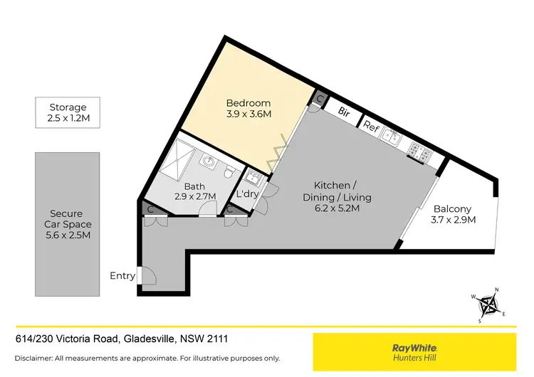 Floorplan of Homely apartment listing, 614/230 Victoria Road, Gladesville NSW 2111