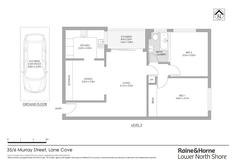 Floorplan of Homely apartment listing, 35/6 Murray Street, Lane Cove NSW 2066