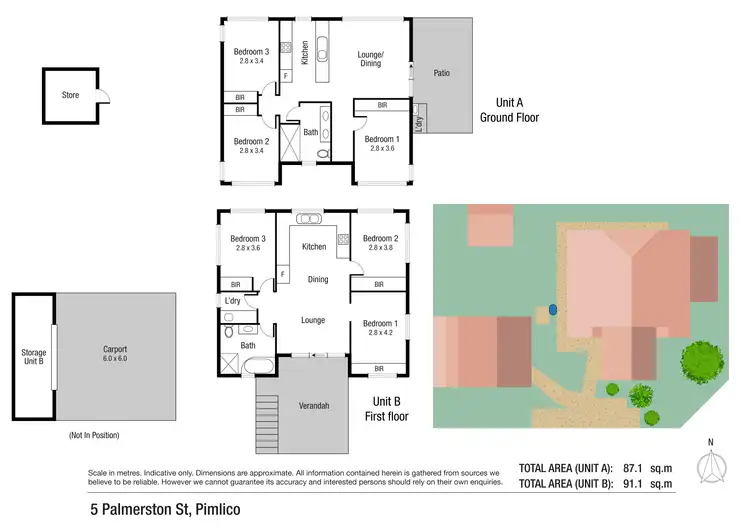 Floorplan of Homely semi-detached listing, 5 Palmerston Street, Pimlico QLD 4812