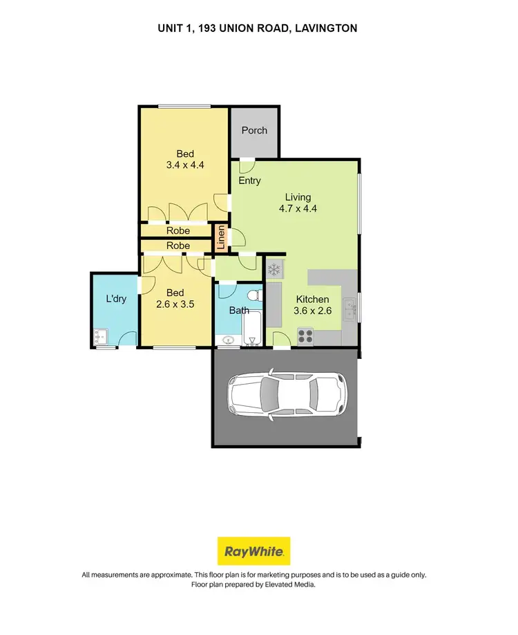 Floorplan of Homely unit listing, 1/193 Union Road, Lavington NSW 2641