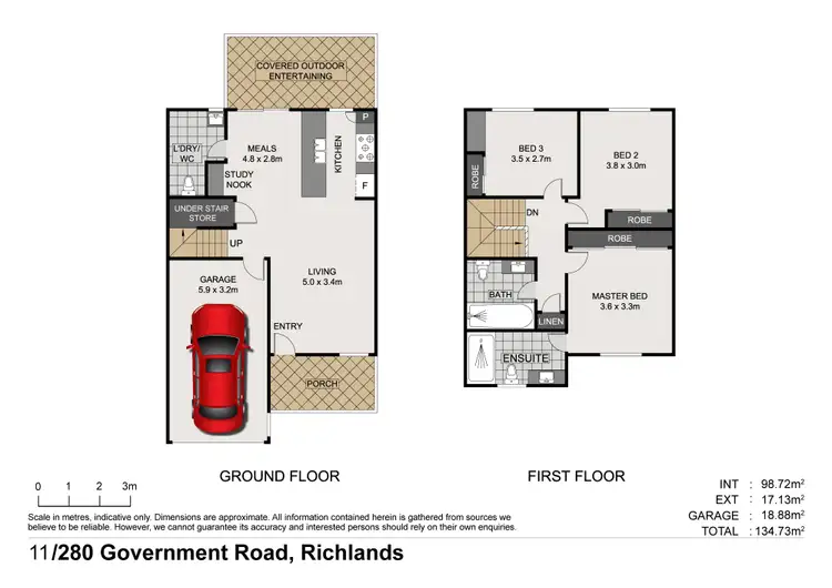 Floorplan of Homely townhouse listing, 11/280 Government Road, Richlands QLD 4077