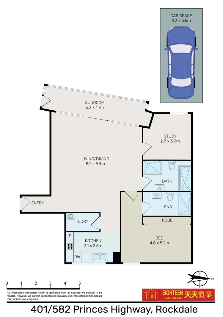 Floorplan of Homely apartment listing, 401/582 Princes Highway, Rockdale NSW 2216