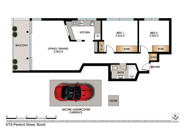 Floorplan of Homely apartment listing, 4/7A Penkivil Street, Bondi NSW 2026