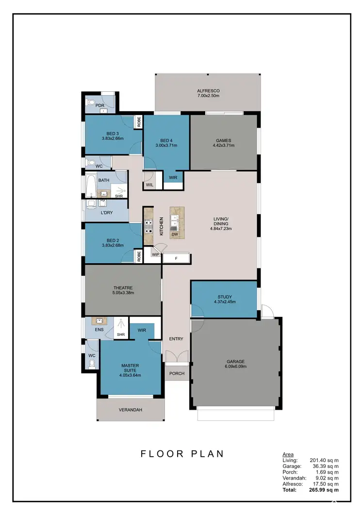 Floorplan of Homely house listing, 94 Tourmaline Boulevard, Byford WA 6122