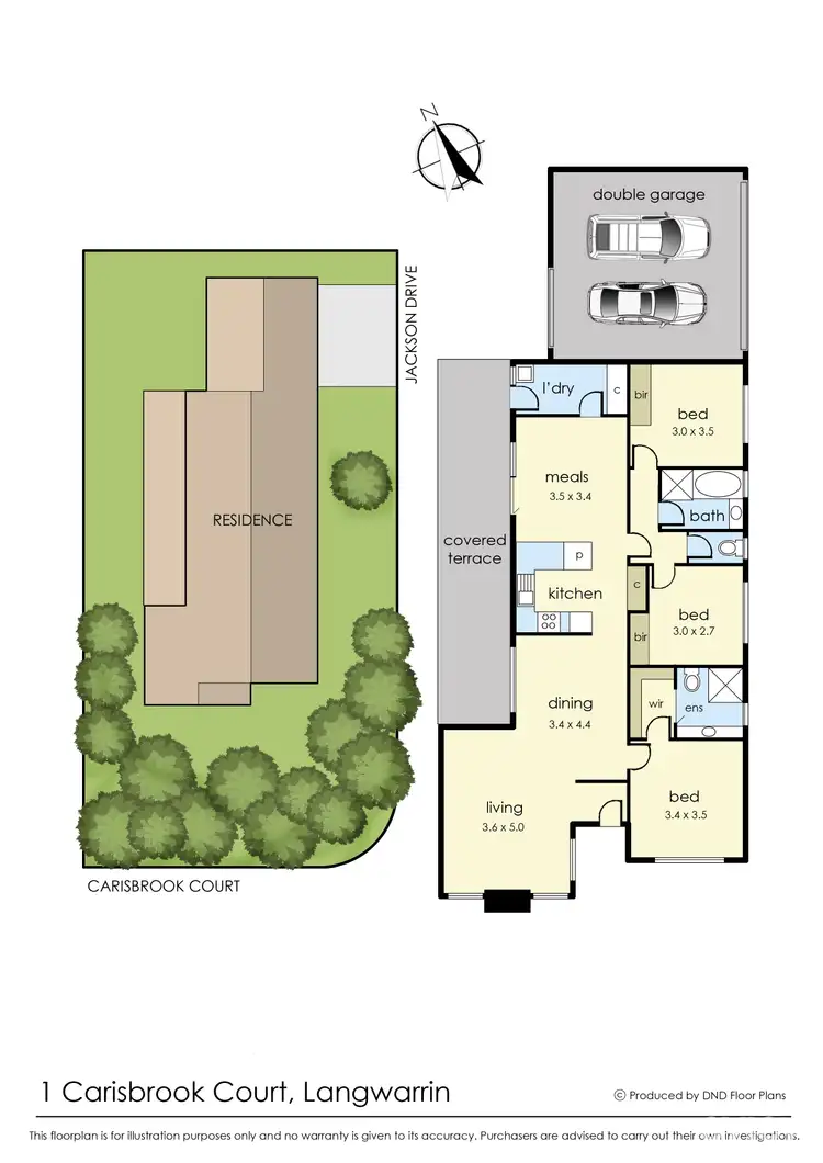 Floorplan of Homely house listing, 1 Carisbrook Court, Langwarrin VIC 3910