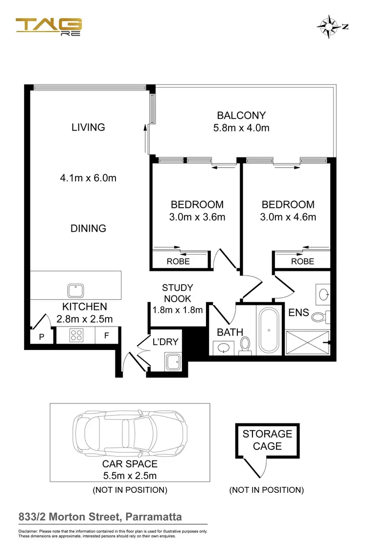 Floorplan of Homely unit listing, 833/2 Morton Street, Parramatta NSW 2150