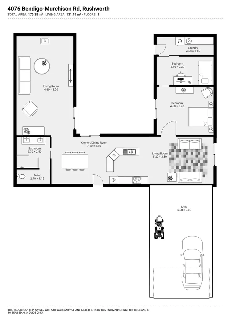 Floorplan of Homely house listing, 4076A Bendigo-Murchison Road, Rushworth VIC 3612