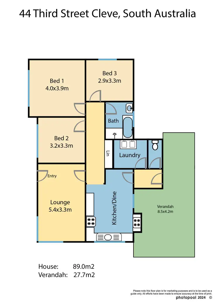 Floorplan of Homely house listing, 44 Third Street, Cleve SA 5640
