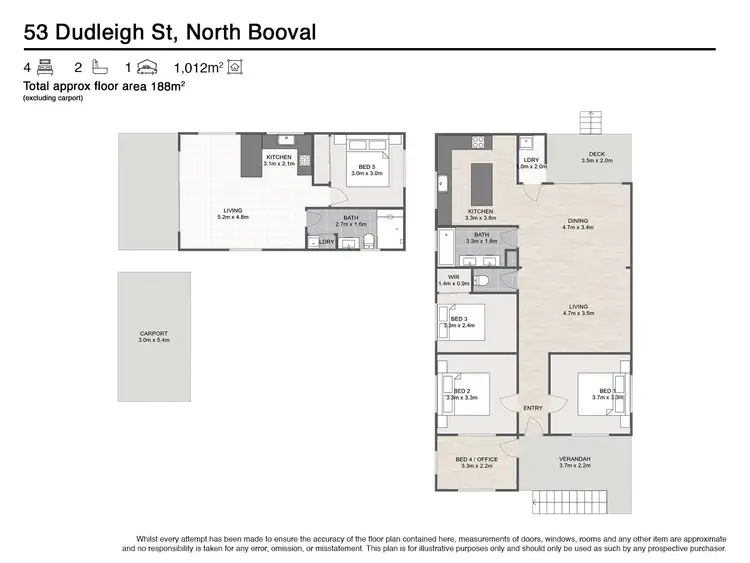 Floorplan of Homely house listing, 53 Dudleigh Street, North Booval QLD 4304