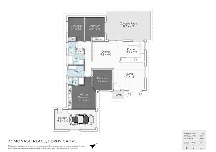 Floorplan of Homely house listing, 33 Monash Place, Ferny Grove QLD 4055