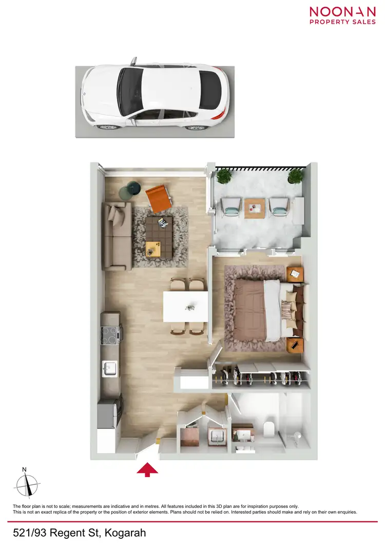 Floorplan of Homely apartment listing, 521/93 Regent Street, Kogarah NSW 2217