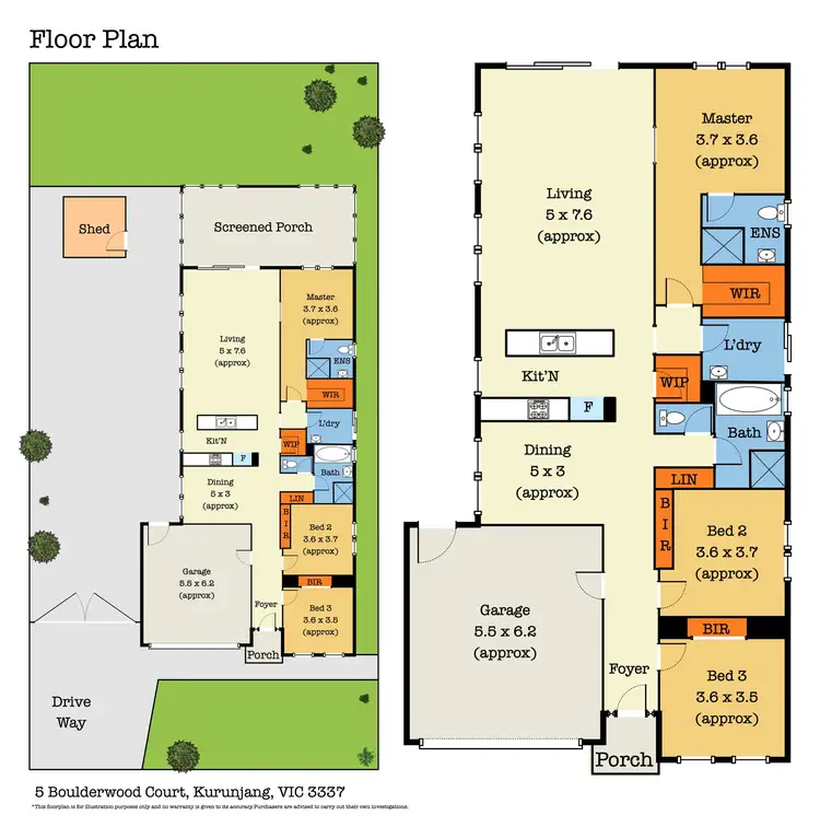 Floorplan of Homely house listing, 5 Boulderwood Court, Kurunjang VIC 3337