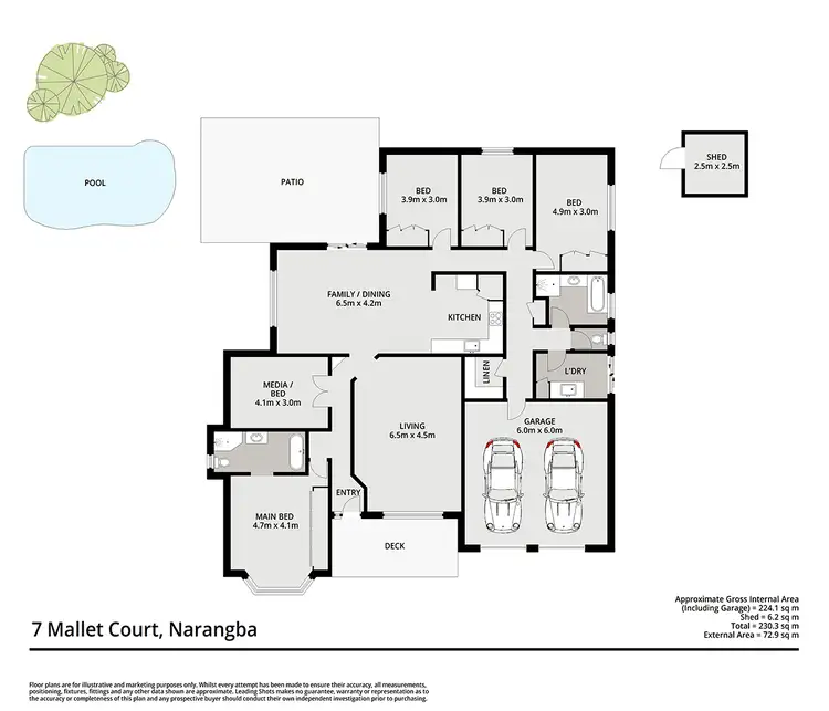 Floorplan of Homely house listing, 7 Mallet Court, Narangba QLD 4504