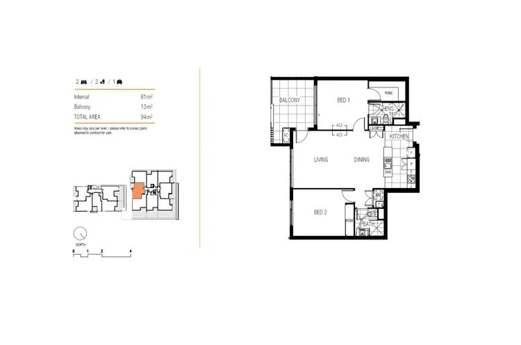 Floorplan of Homely apartment listing, 1206/90 Berrima Street, Wynnum QLD 4178