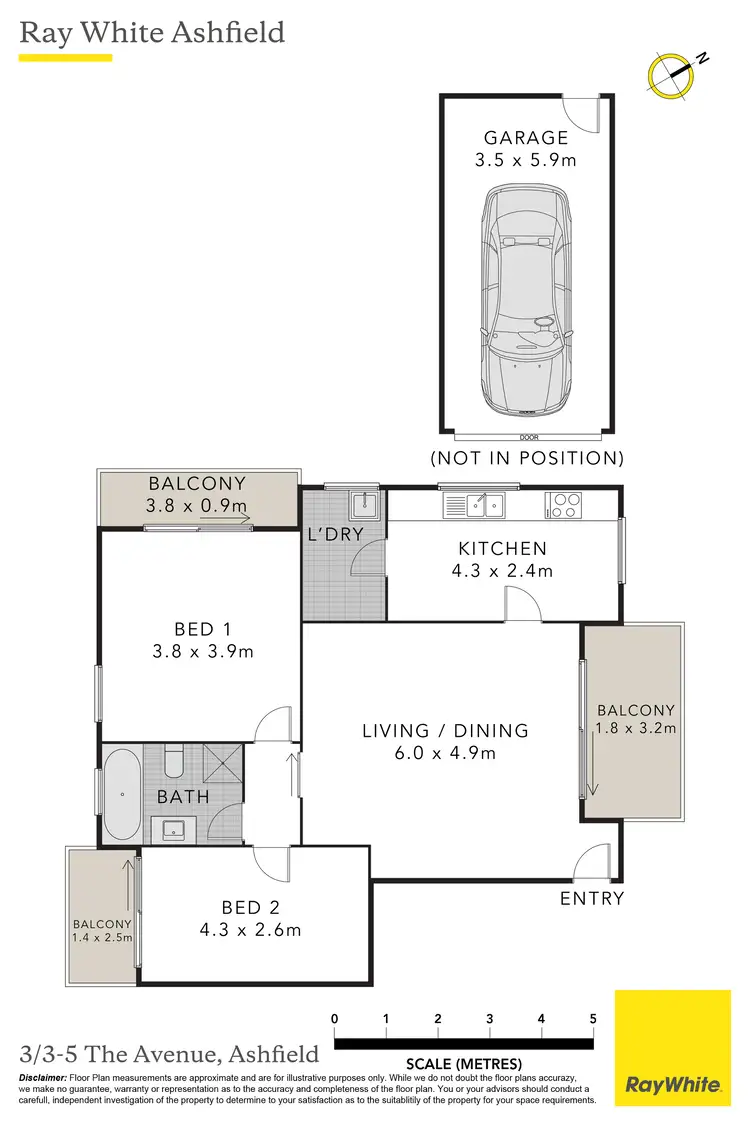 Floorplan of Homely unit listing, 3/3-5 The Avenue, Ashfield NSW 2131