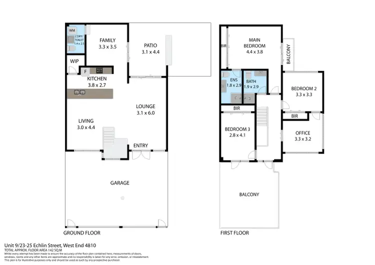 Floorplan of Homely townhouse listing, 9/23-25 Echlin Street, West End QLD 4810