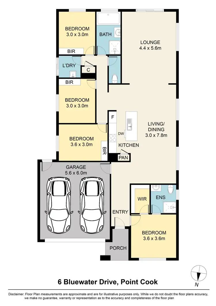 Floorplan of Homely house listing, 6 Bluewater Drive, Point Cook VIC 3030