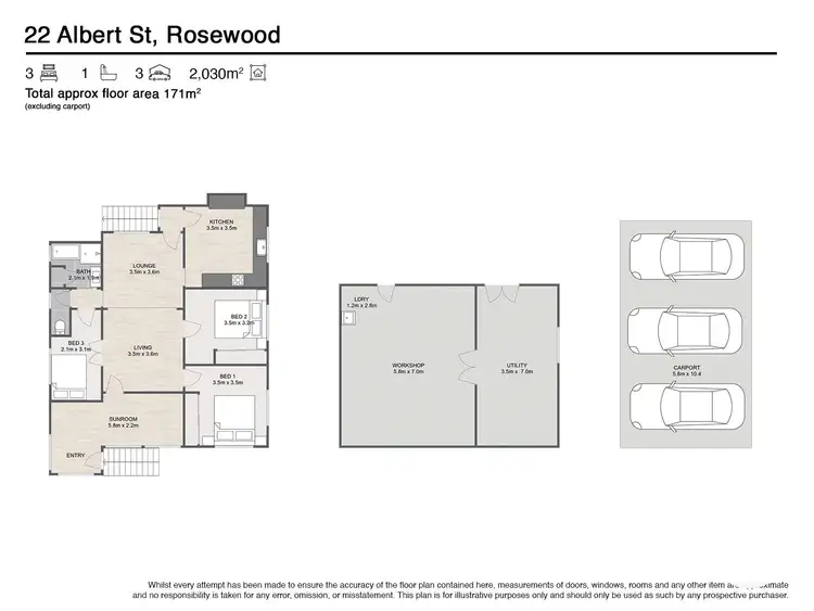 Floorplan of Homely house listing, 22 Albert Street, Rosewood QLD 4340