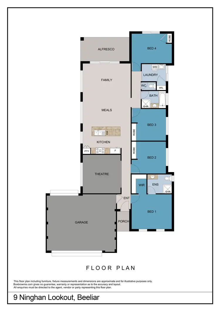 Floorplan of Homely house listing, 9 Ninghan Lookout, Beeliar WA 6164