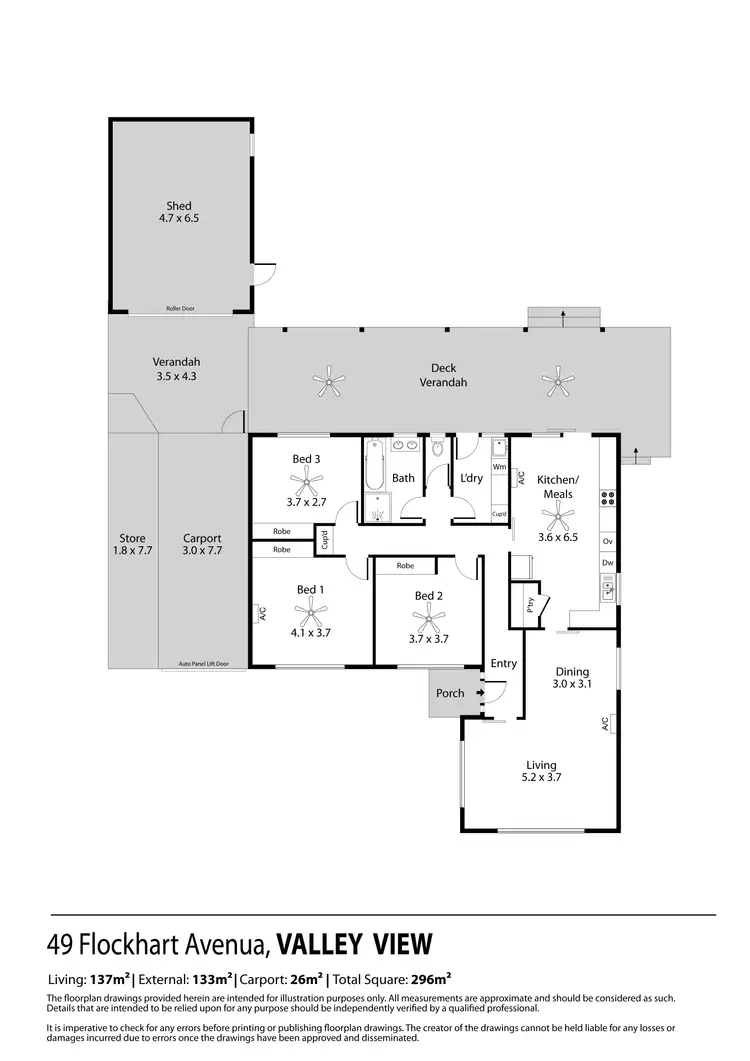 Floorplan of Homely house listing, 49 Flockhart Avenue, Valley View SA 5093