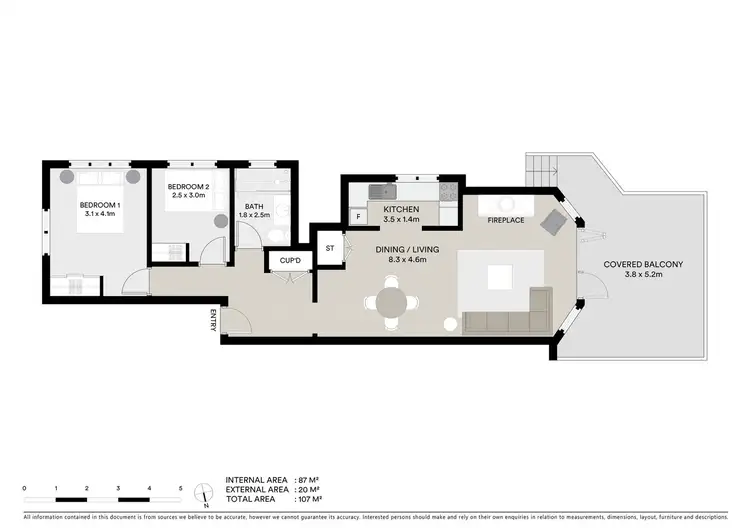 Floorplan of Homely apartment listing, 1/4 Mosman Street, Mosman NSW 2088