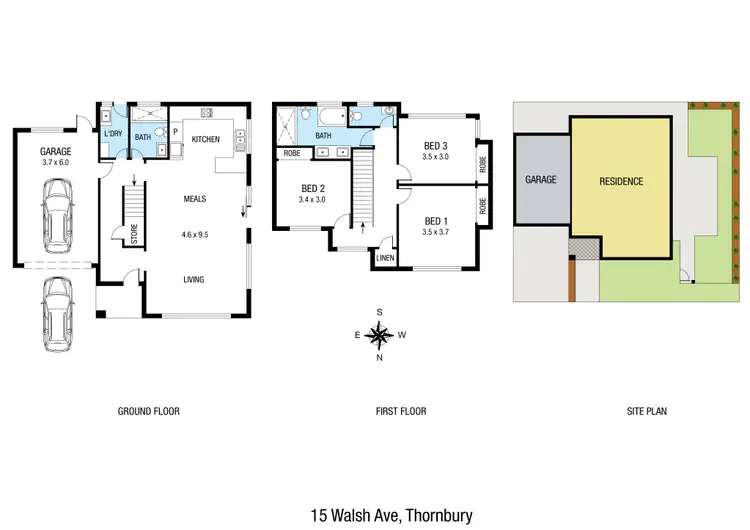Floorplan of Homely house listing, 15 Walsh Avenue, Thornbury VIC 3071
