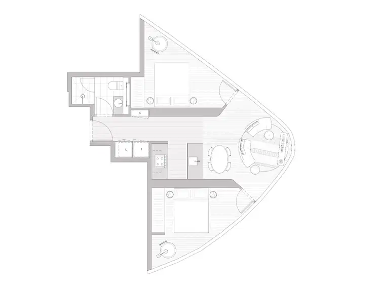 Floorplan of Homely apartment listing, 1809/228 La Trobe Street, Melbourne VIC 3000