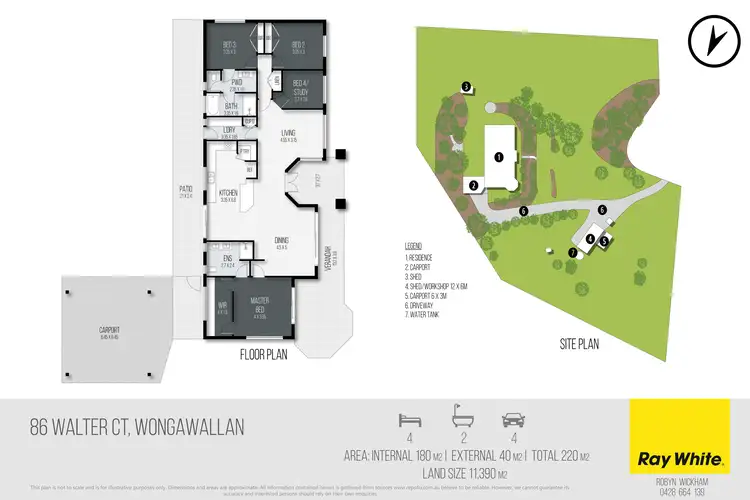 Floorplan of Homely rural property listing, 86 Walter Court, Wongawallan QLD 4210