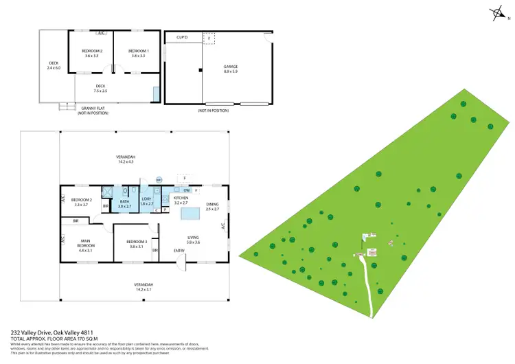 Floorplan of Homely house listing, 232 Valley Drive, Oak Valley QLD 4811