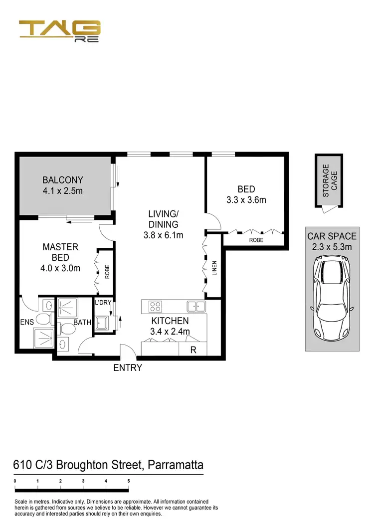 Floorplan of Homely apartment listing, 610C/3 Broughton Street, Parramatta NSW 2150